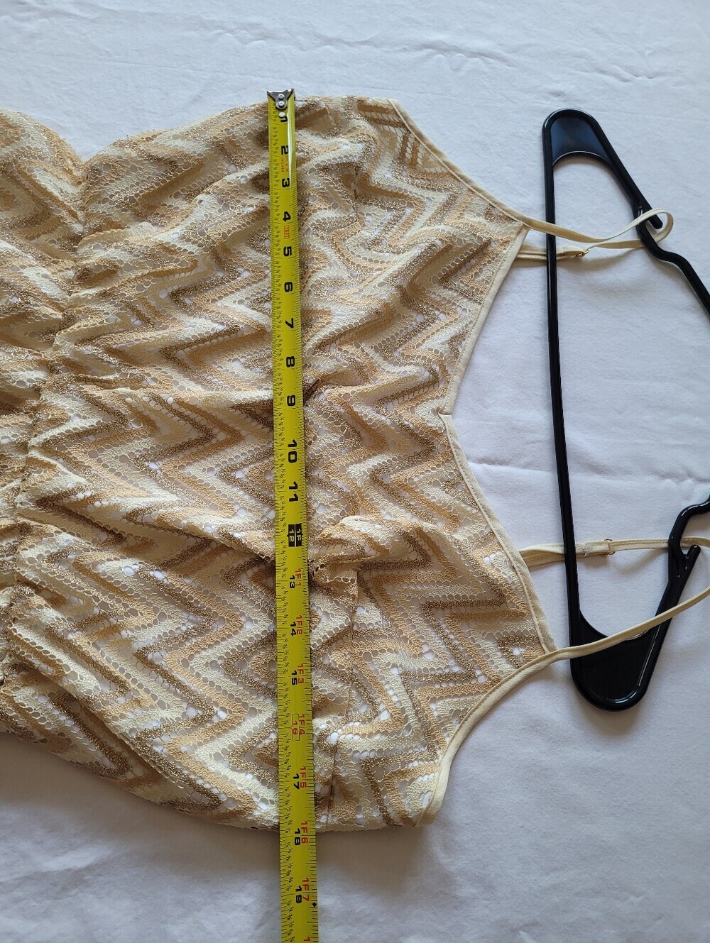 Lilly Pulitzer Women’s Cream Zigzag Crochet Slip Dress Size L - Picture 7 of 7